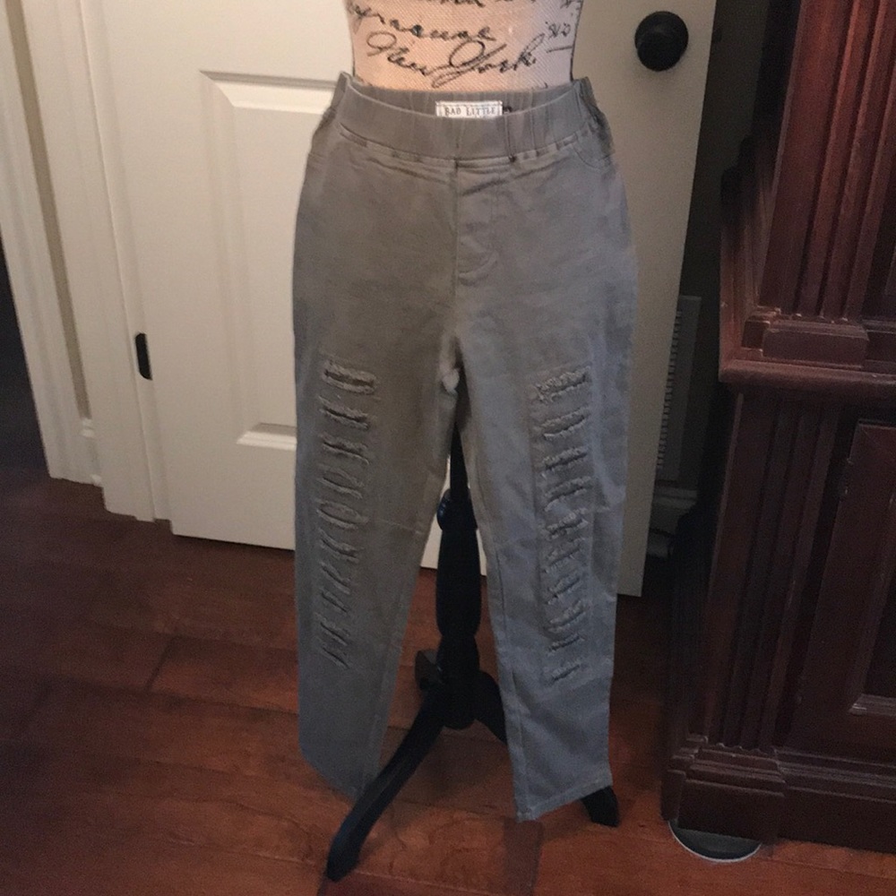 Army green jeggings